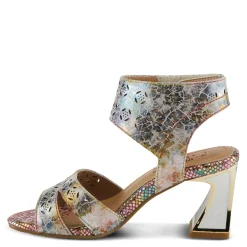 Heeled Sandals*L Artiste Women's L'Artiste By Spring Step, Poster Sandal Beige Metallic Multi