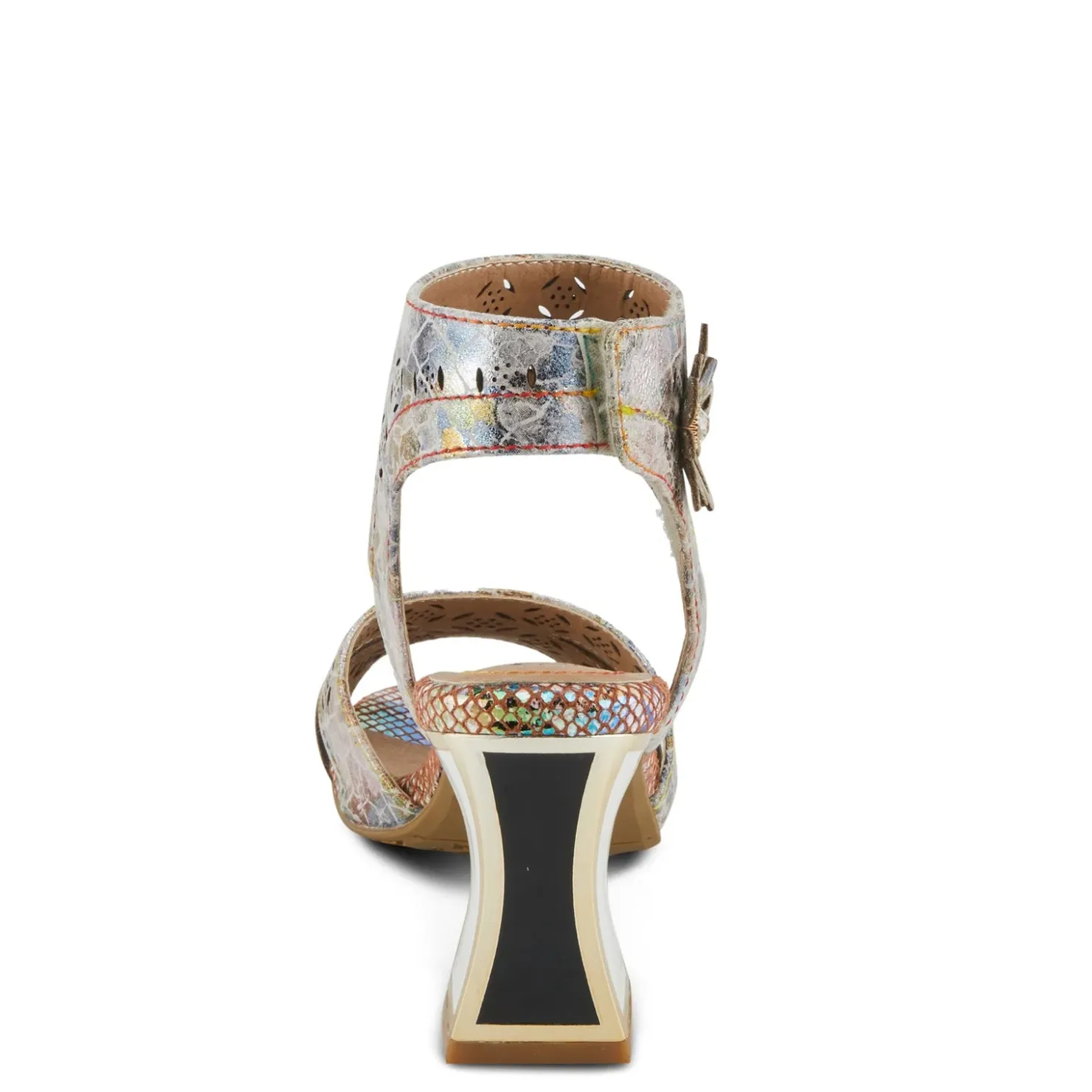 Heeled Sandals*L Artiste Women's L'Artiste By Spring Step, Poster Sandal Beige Metallic Multi
