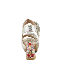 Heeled Sandals*L Artiste Women's L'Artiste By Spring Step, Smashing Sandal Ice Multi
