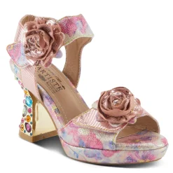 Heeled Sandals*L Artiste Women's L'Artiste By Spring Step, Smashing Sandal Pink Multi
