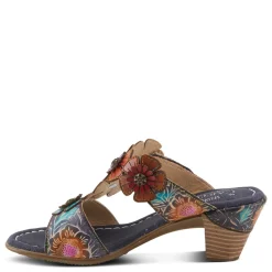 Heeled Sandals*L Artiste Women's L'Artiste By Spring Step, Summerfun Sandal Navy Multi