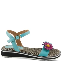 Wedges*L Artiste Women's L'Artiste By Spring Step Tilton Wedge Sandal Sky Blue