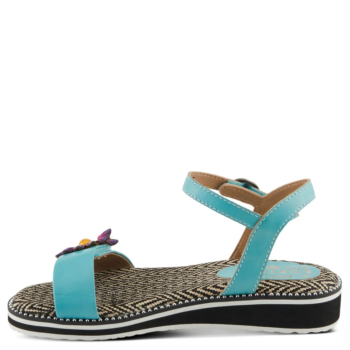 Wedges*L Artiste Women's L'Artiste By Spring Step Tilton Wedge Sandal Sky Blue