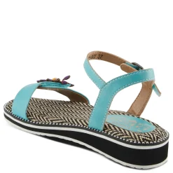 Wedges*L Artiste Women's L'Artiste By Spring Step Tilton Wedge Sandal Sky Blue