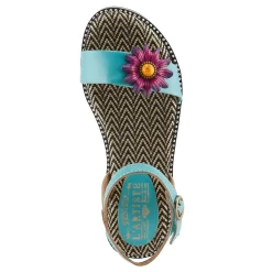Wedges*L Artiste Women's L'Artiste By Spring Step Tilton Wedge Sandal Sky Blue
