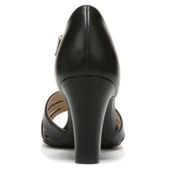 Heeled Sandals*LifeStride Women's , Caramel Sandal Black Smooth