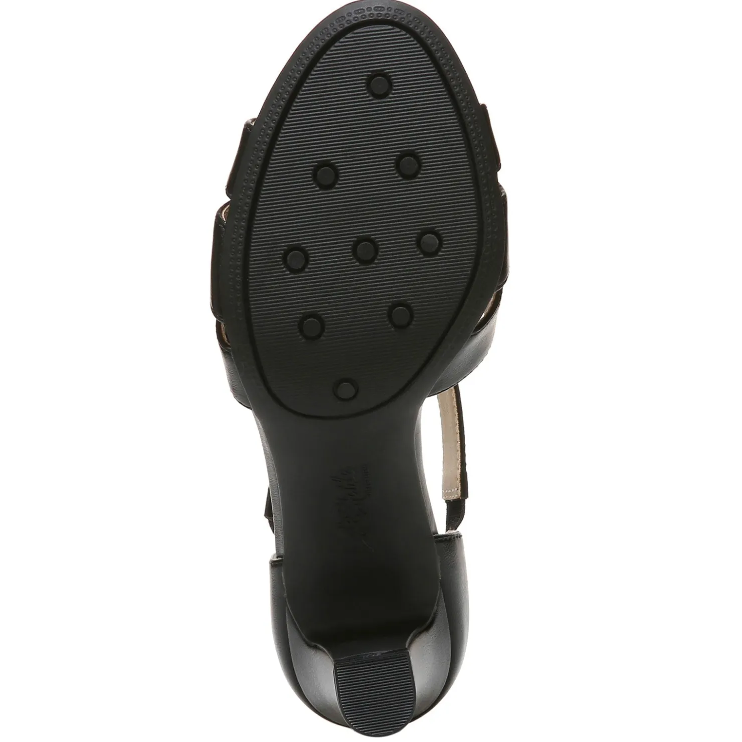 Heeled Sandals*LifeStride Women's , Caramel Sandal Black Smooth