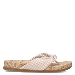 Flip Flops*LifeStride Women's , Happy Sandal Natural Gingham