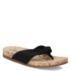 Flip Flops*LifeStride Women's , Happy Sandal Black Linen