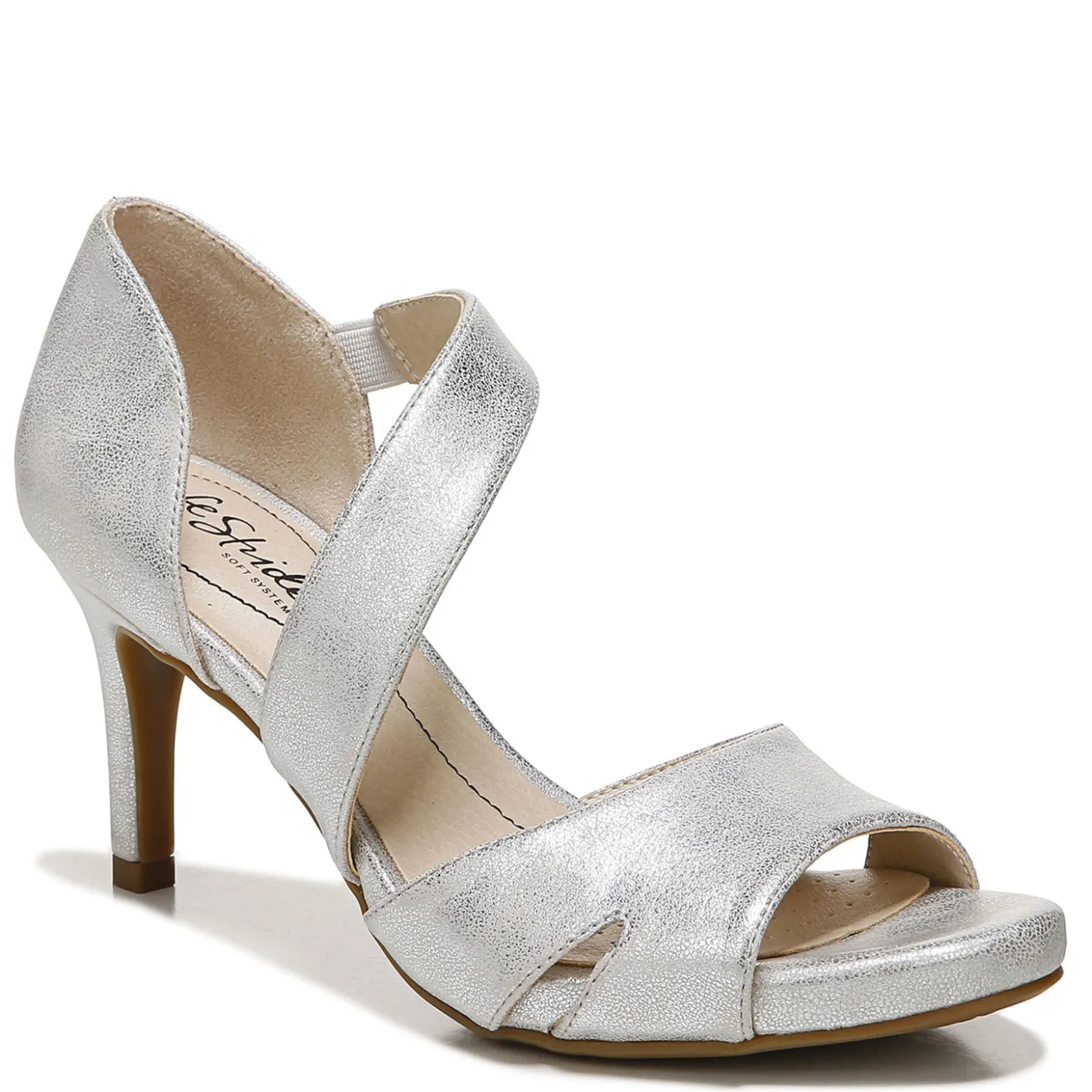 Heeled Sandals*LifeStride Women's , Mega Sandal Silver