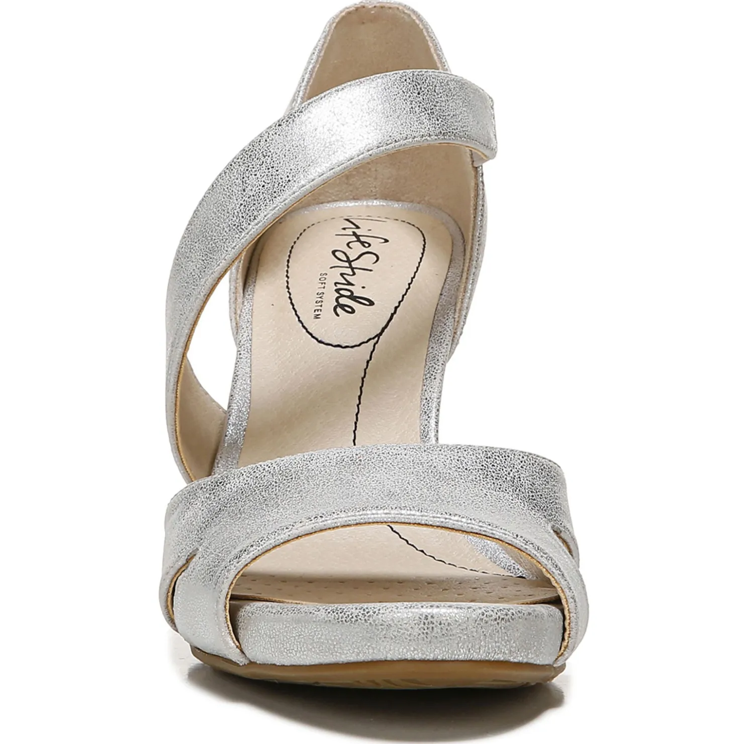 Heeled Sandals*LifeStride Women's , Mega Sandal Silver