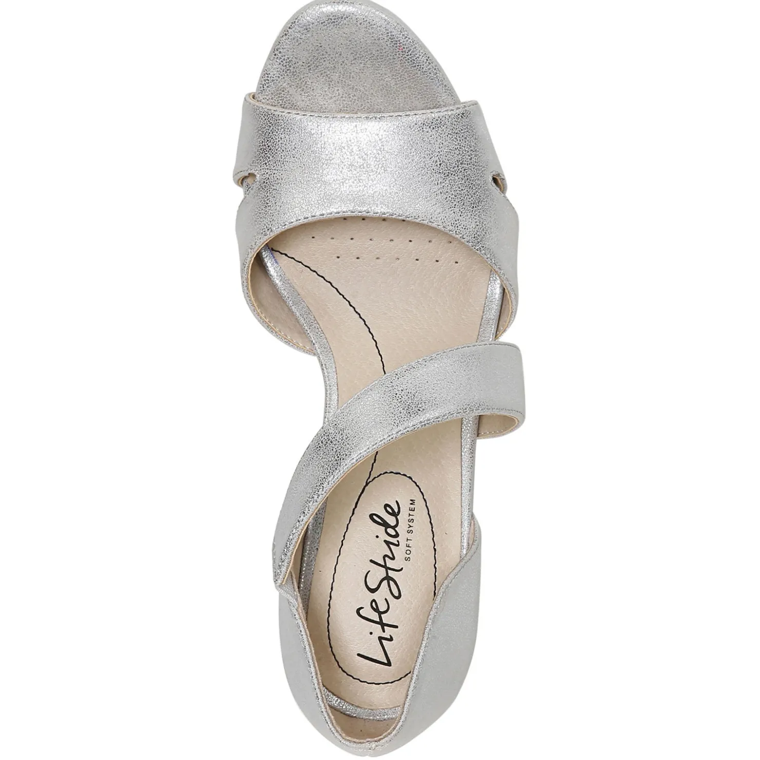 Heeled Sandals*LifeStride Women's , Mega Sandal Silver