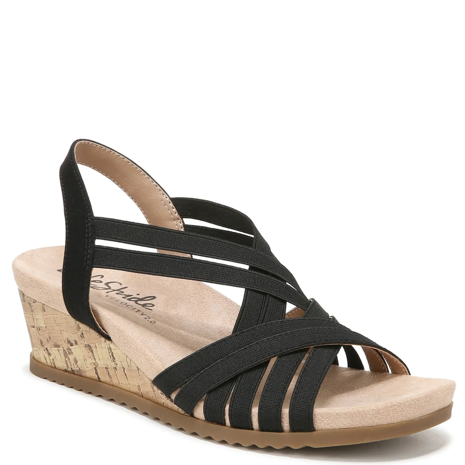 Wedges*LifeStride Women's , Stellar Sandal Black