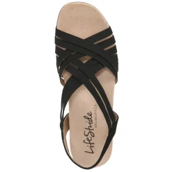 Wedges*LifeStride Women's , Stellar Sandal Black