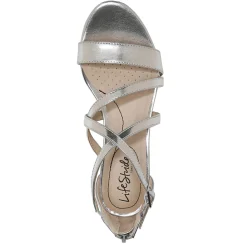 Wedges*LifeStride Women's , Yolanda Sandal Silver