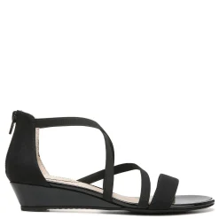 Wedges*LifeStride Women's , Yolanda Sandal Black Stretch