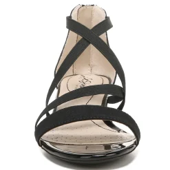Wedges*LifeStride Women's , Yolanda Sandal Black Stretch