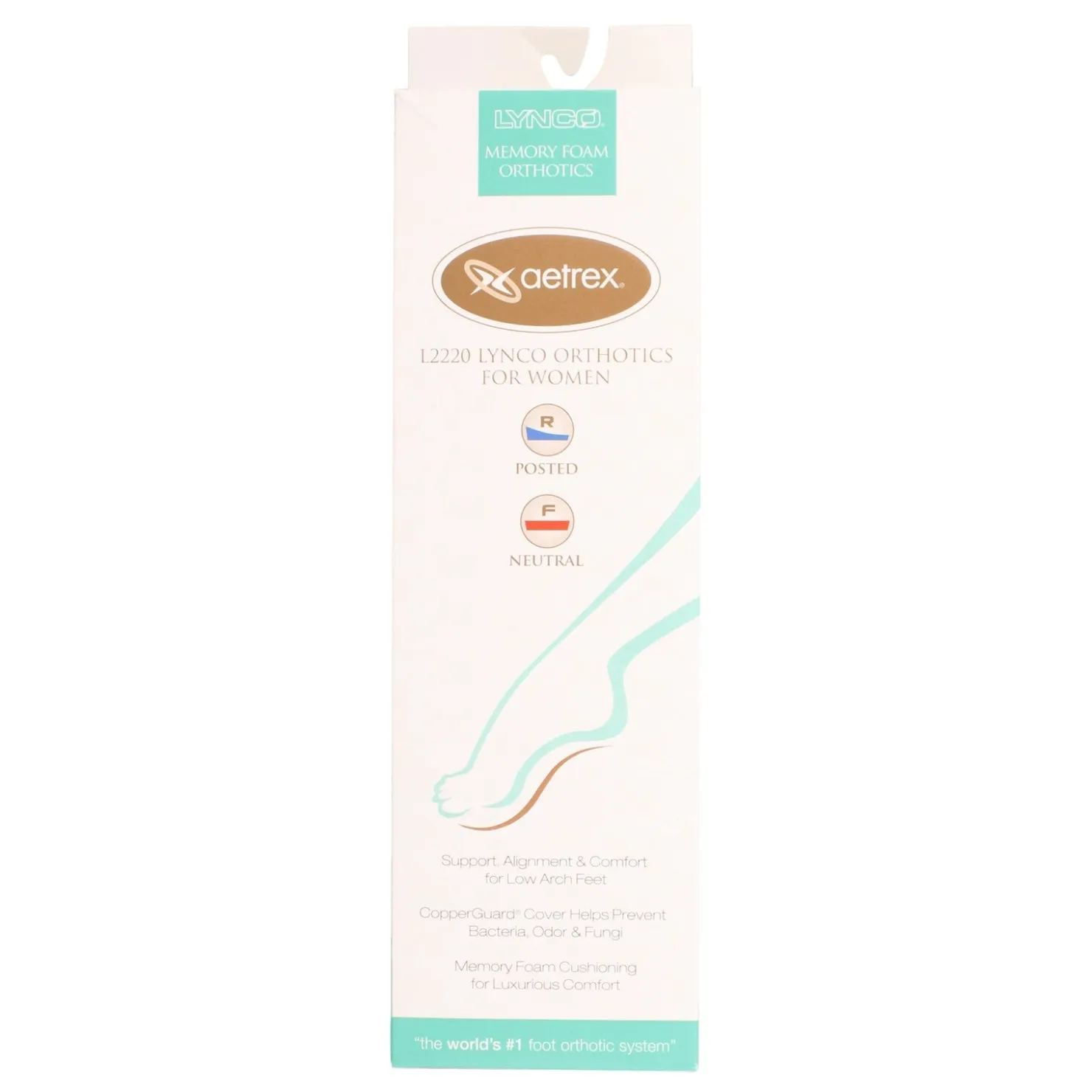 Insoles*Aetrex Women's Lynco by , Memory Foam Ortho Post/Neutral Neutral Brown Multi