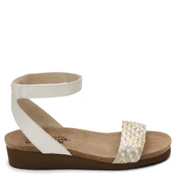 Footbed Sandals*Naot Women's , Abbie Sandal White Metallic