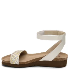 Footbed Sandals*Naot Women's , Abbie Sandal White Metallic