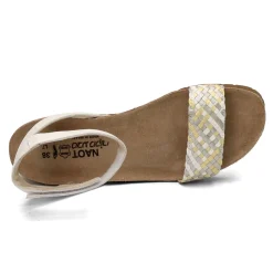 Footbed Sandals*Naot Women's , Abbie Sandal White Metallic