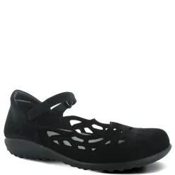 Footbed Sandals*Naot Women's , Agathis Maryjane Black Velvet Nubuck