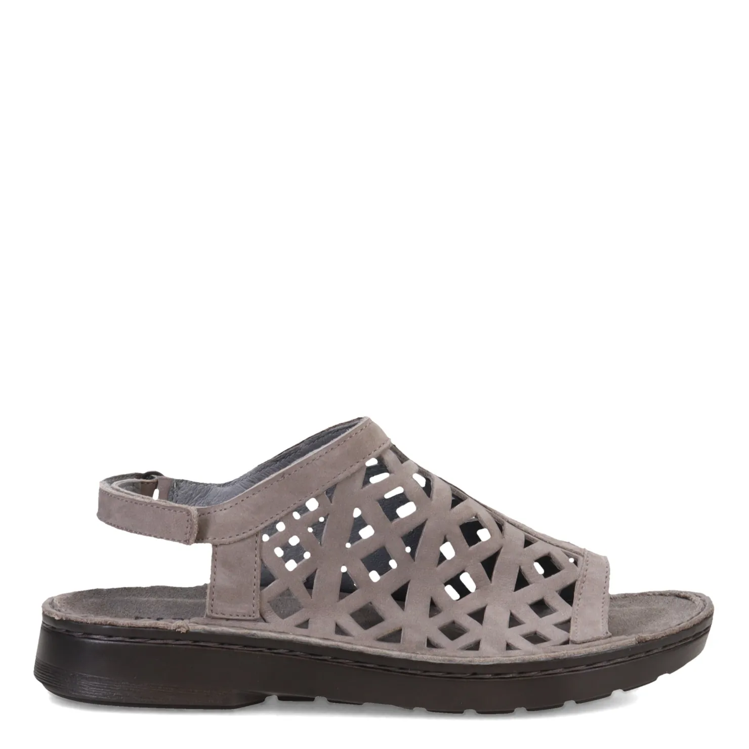 Footbed Sandals*Naot Women's , Amadora Sandal Grey Nubuck