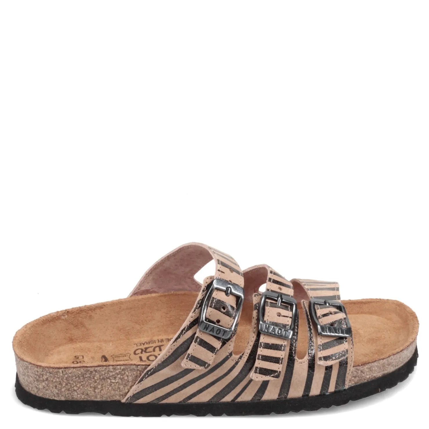 Footbed Sandals*Naot Women's , Austin Sandal Tan Zebra