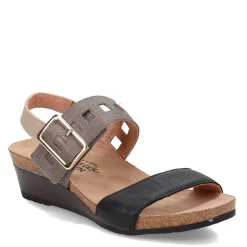 Footbed Sandals*Naot Women's , Dynasty Sandal Black Grey