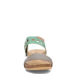 Footbed Sandals*Naot Women's , Dynasty Sandal Gray Green Multi