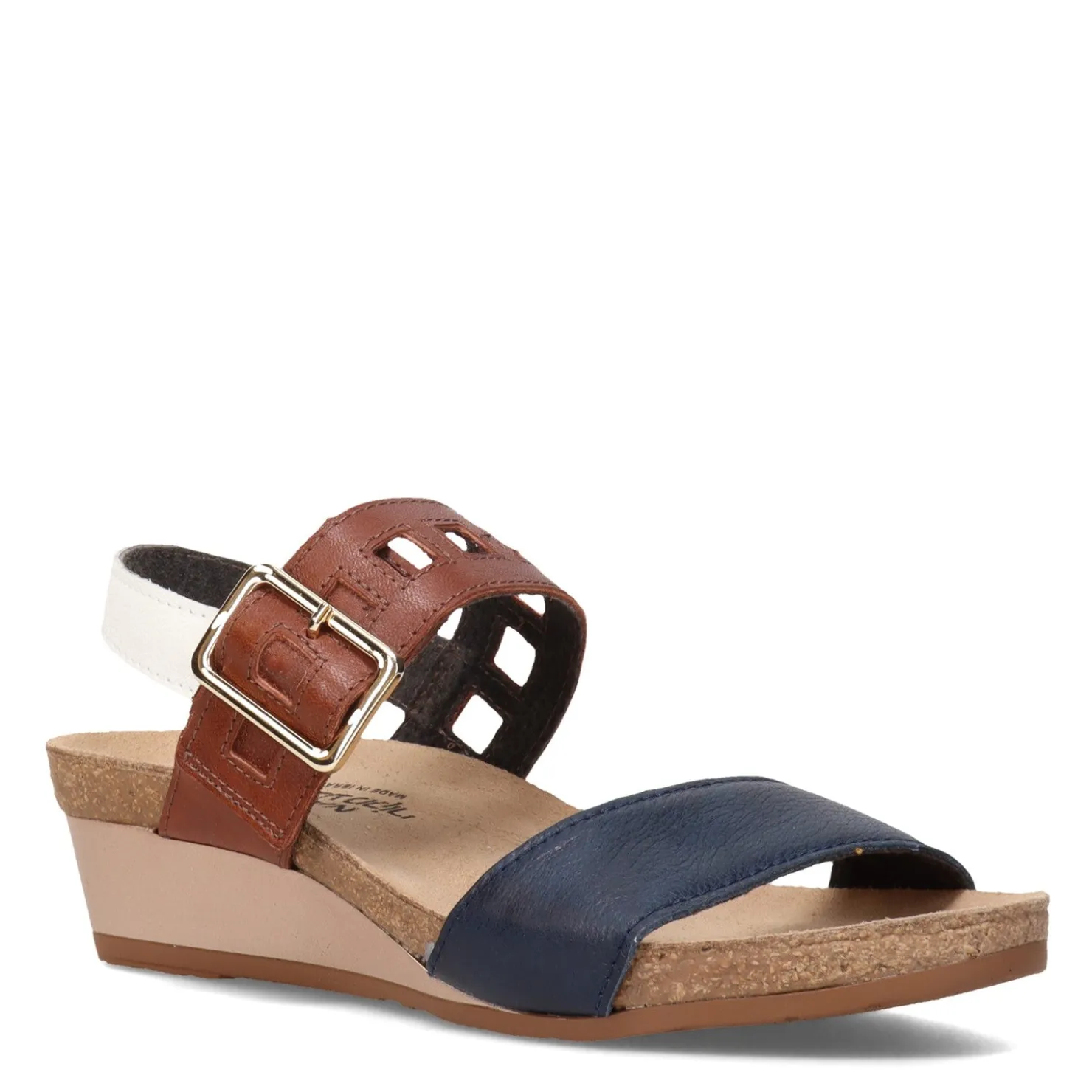 Footbed Sandals*Naot Women's , Dynasty Sandal Blue / Tan