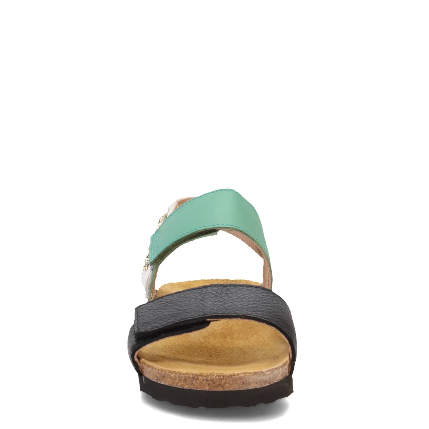 Footbed Sandals*Naot Women's , Eliana Sandal Black/Jade/White