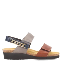 Footbed Sandals*Naot Women's , Eliana Sandal Chestnut/Foggy Gray/Ink