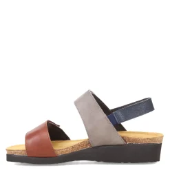 Footbed Sandals*Naot Women's , Eliana Sandal Chestnut/Foggy Gray/Ink