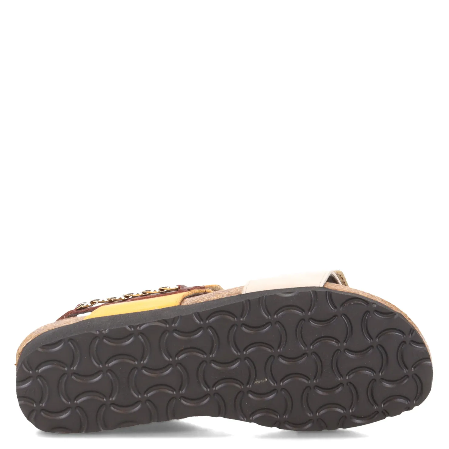 Footbed Sandals*Naot Women's , Eliana Sandal Ivory/Marigold/Brown