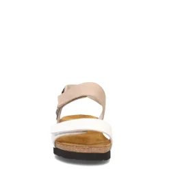Footbed Sandals*Naot Women's , Eliana Sandal White/Khaki/Foggy Gray