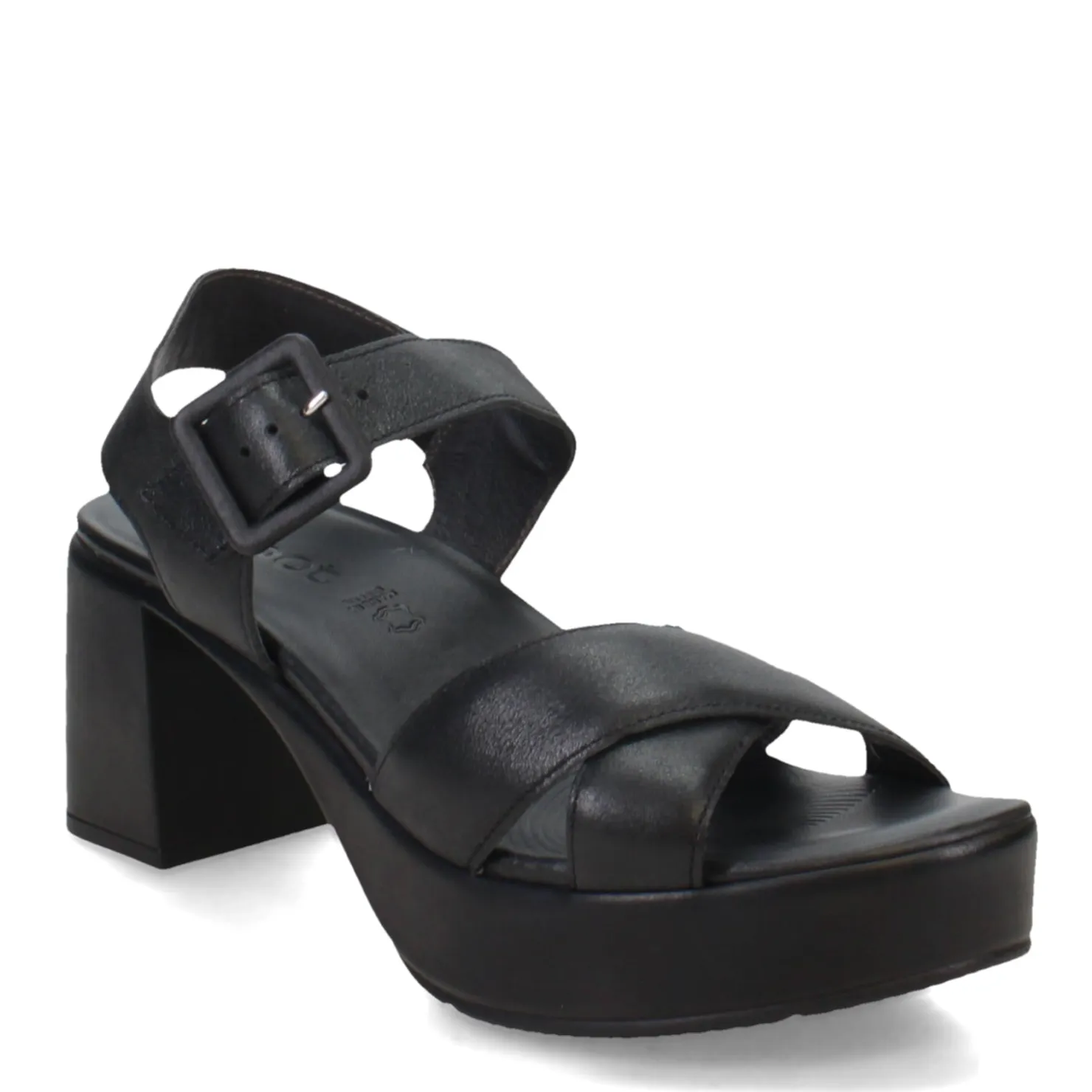 Heeled Sandals*Naot Women's , Elite Sandal Black Shiny