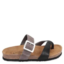 Footbed Sandals*Naot Women's , Fresno Sandal Black Taupe