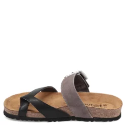 Footbed Sandals*Naot Women's , Fresno Sandal Black Taupe
