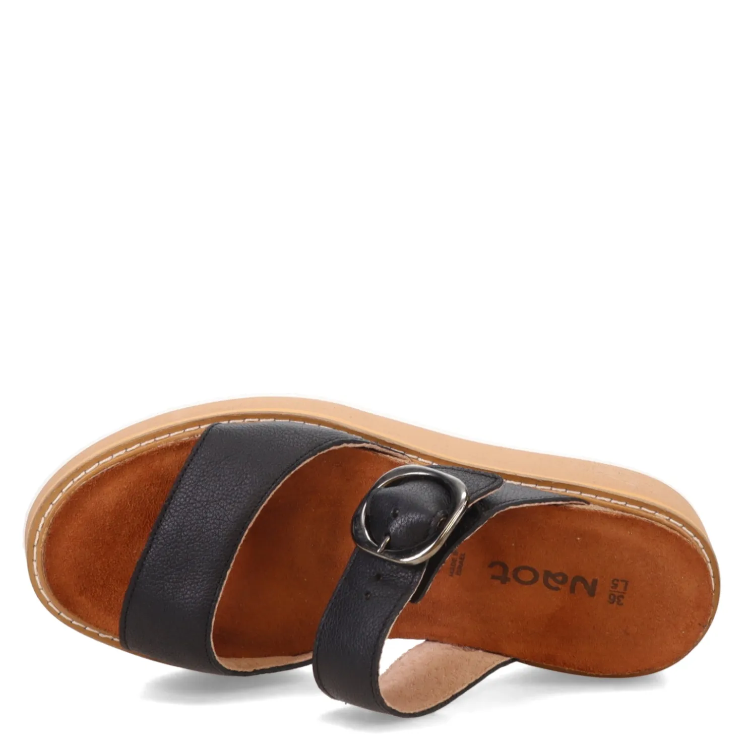 Footbed Sandals*Naot Women's , Halvah Sandal Black