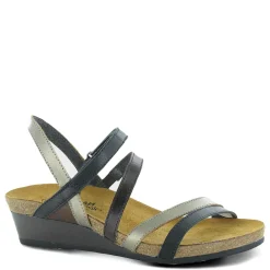Footbed Sandals*Naot Women's , Hero Sandal Black / Pewter