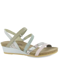 Footbed Sandals*Naot Women's , Hero Sandal Pink / Linen / Floral