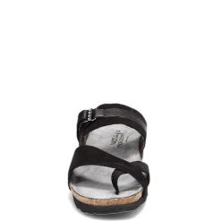 Wedges*Naot Women's , Jessica Sandal Black Nubuck