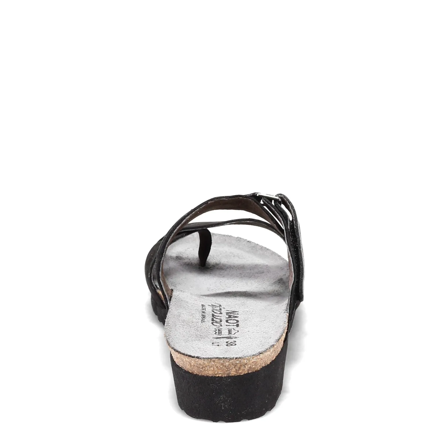 Wedges*Naot Women's , Jessica Sandal Black Nubuck