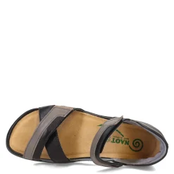 Footbed Sandals*Naot Women's , Karawa Sandal Soft Black/Gray/Khaki