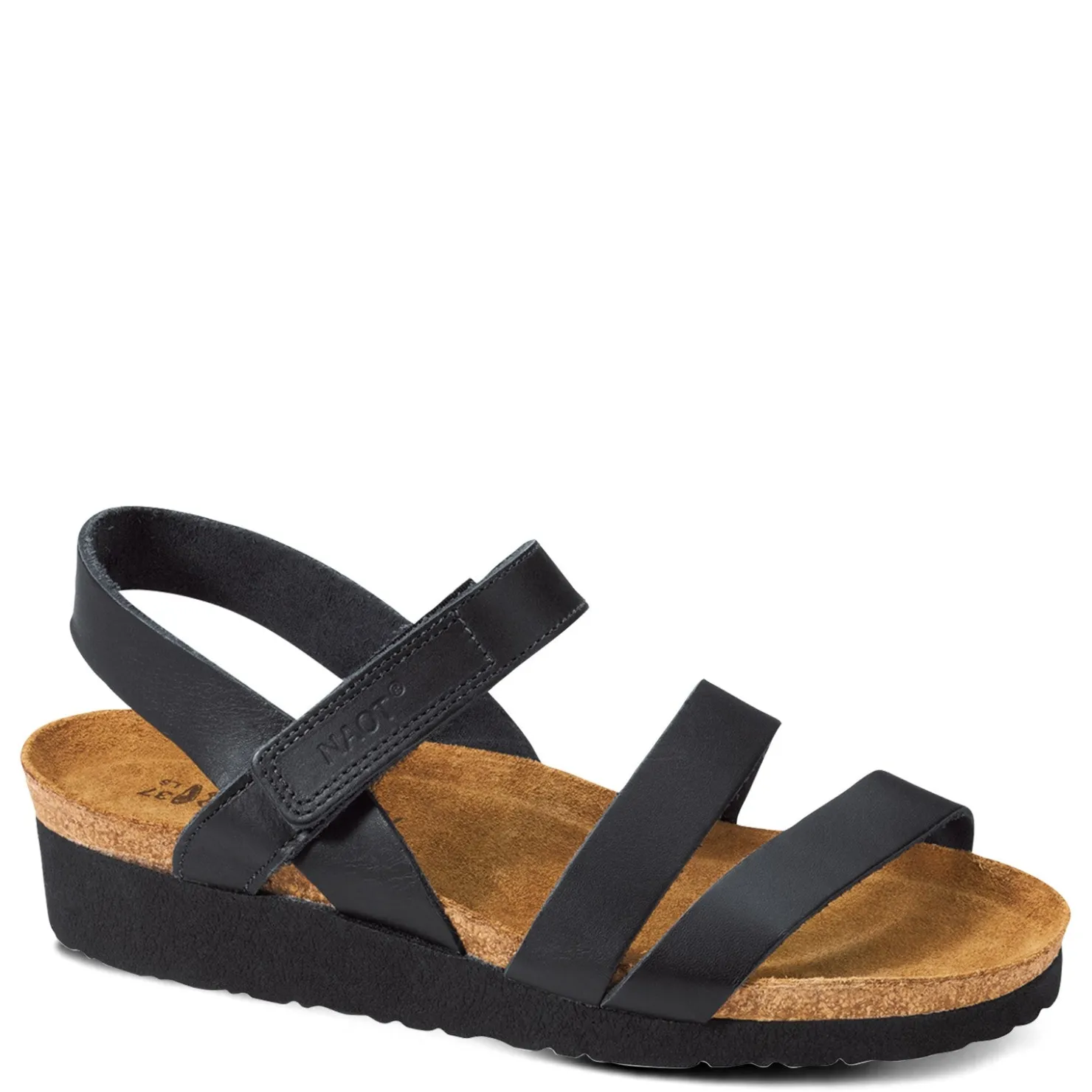Footbed Sandals*Naot Women's , Kayla Sandal Black Matte