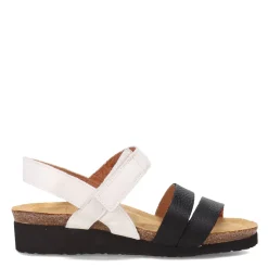 Footbed Sandals*Naot Women's , Kayla Sandal White Black