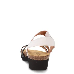 Wedges*Naot Women's , Kayla Sandal White Black