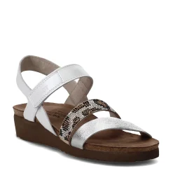 Footbed Sandals*Naot Women's , Krista Sandal White Silver