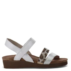 Footbed Sandals*Naot Women's , Krista Sandal White Silver